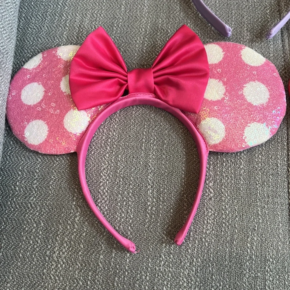 Disney Minnie Mouse Ears Headband Lot of 3 Preowned